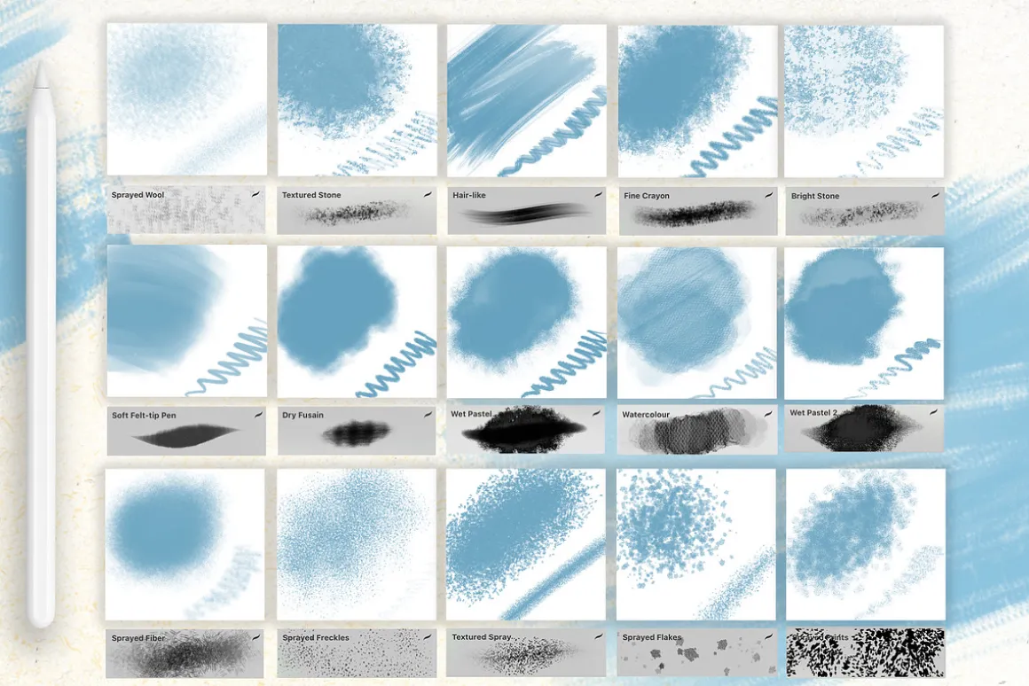 MAGIC TEXTURE BRUSHES for PROCREATE