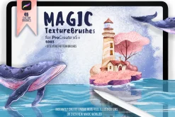 MAGIC TEXTURE BRUSHES for PROCREATE