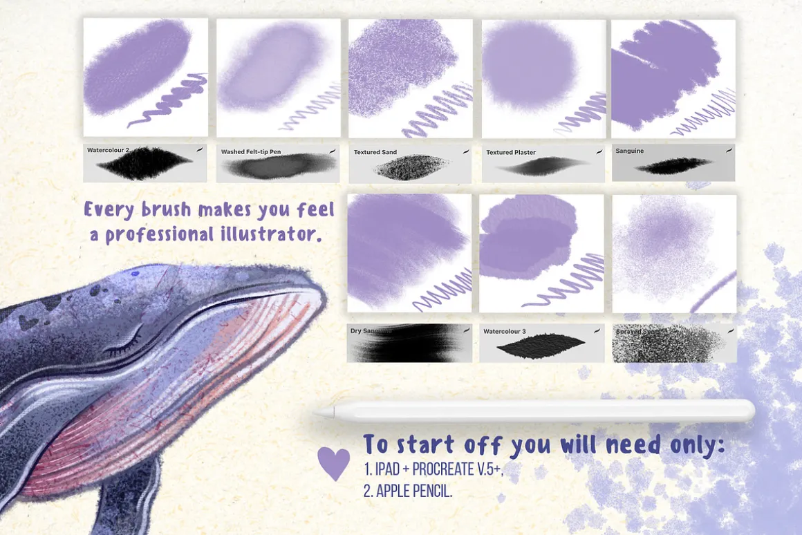 MAGIC TEXTURE BRUSHES for PROCREATE