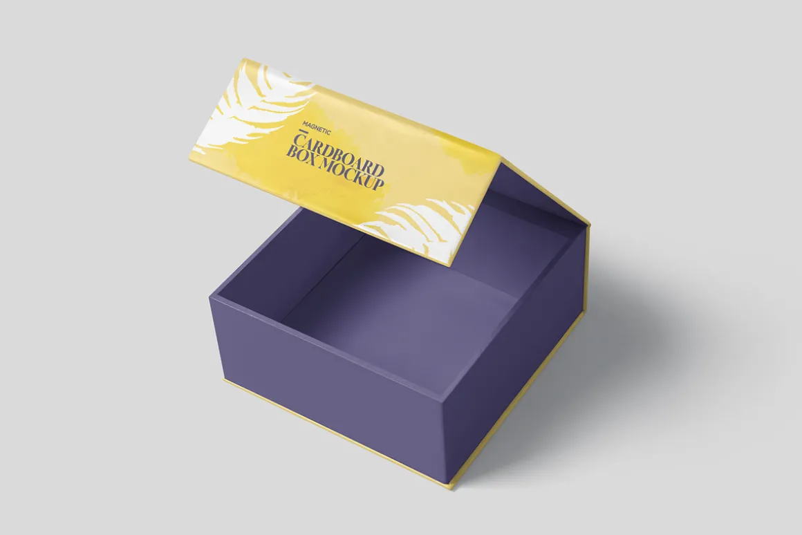 Magnetic Cardboard Box Mockups