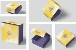 Magnetic Cardboard Box Mockups