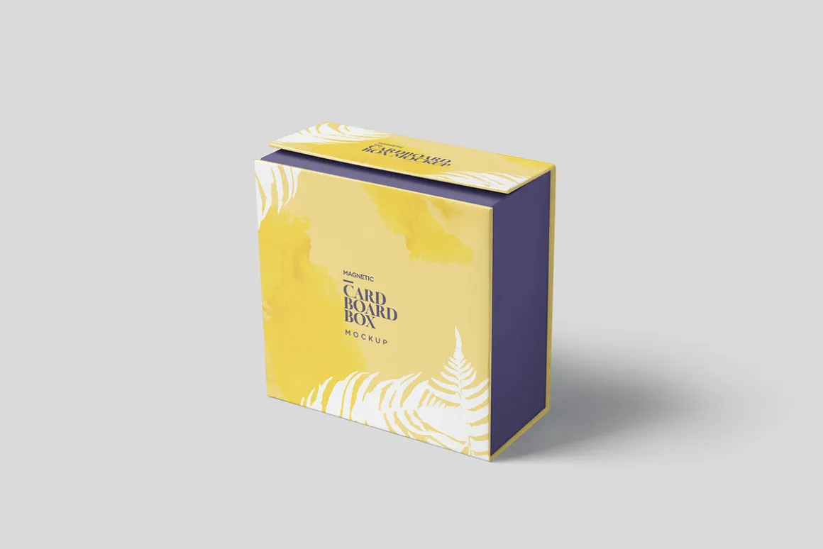 Magnetic Cardboard Box Mockups