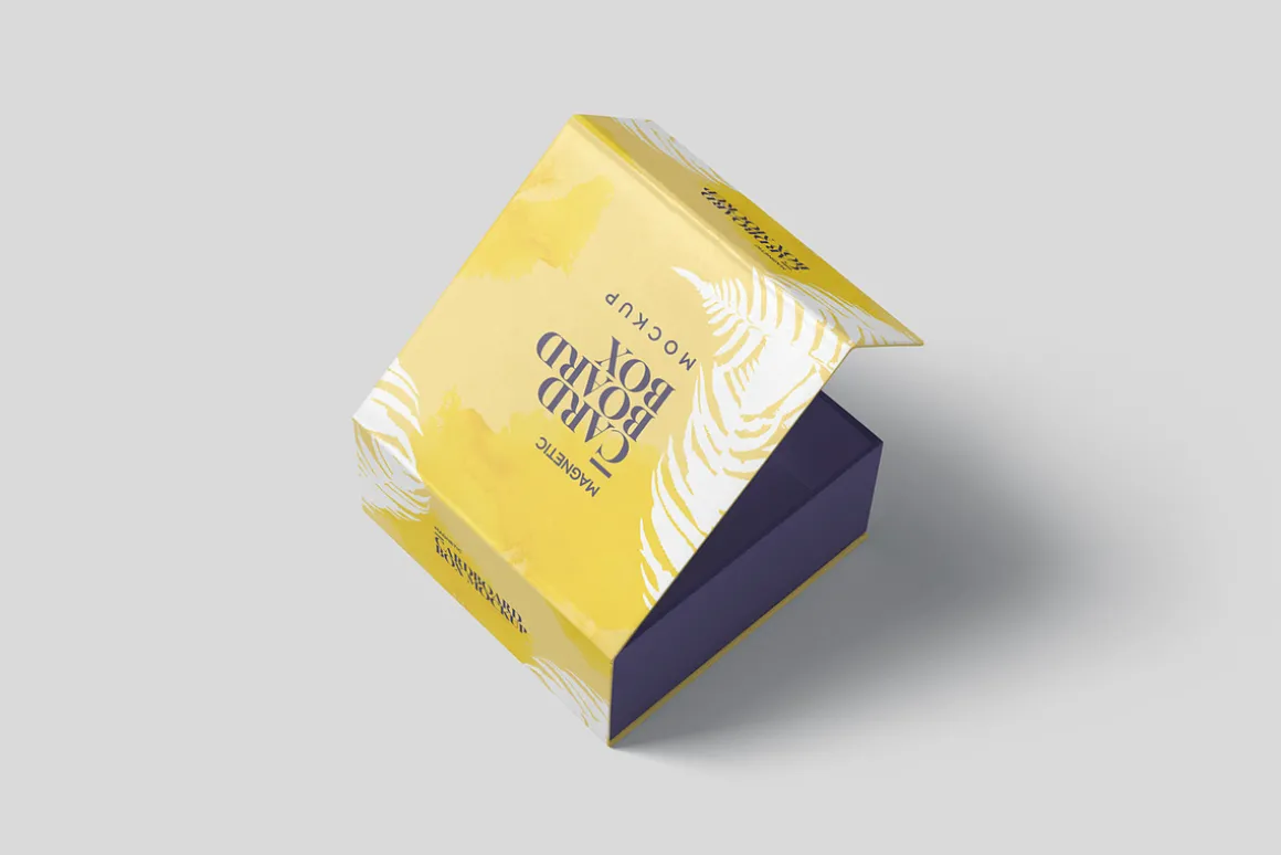 Magnetic Cardboard Box Mockups
