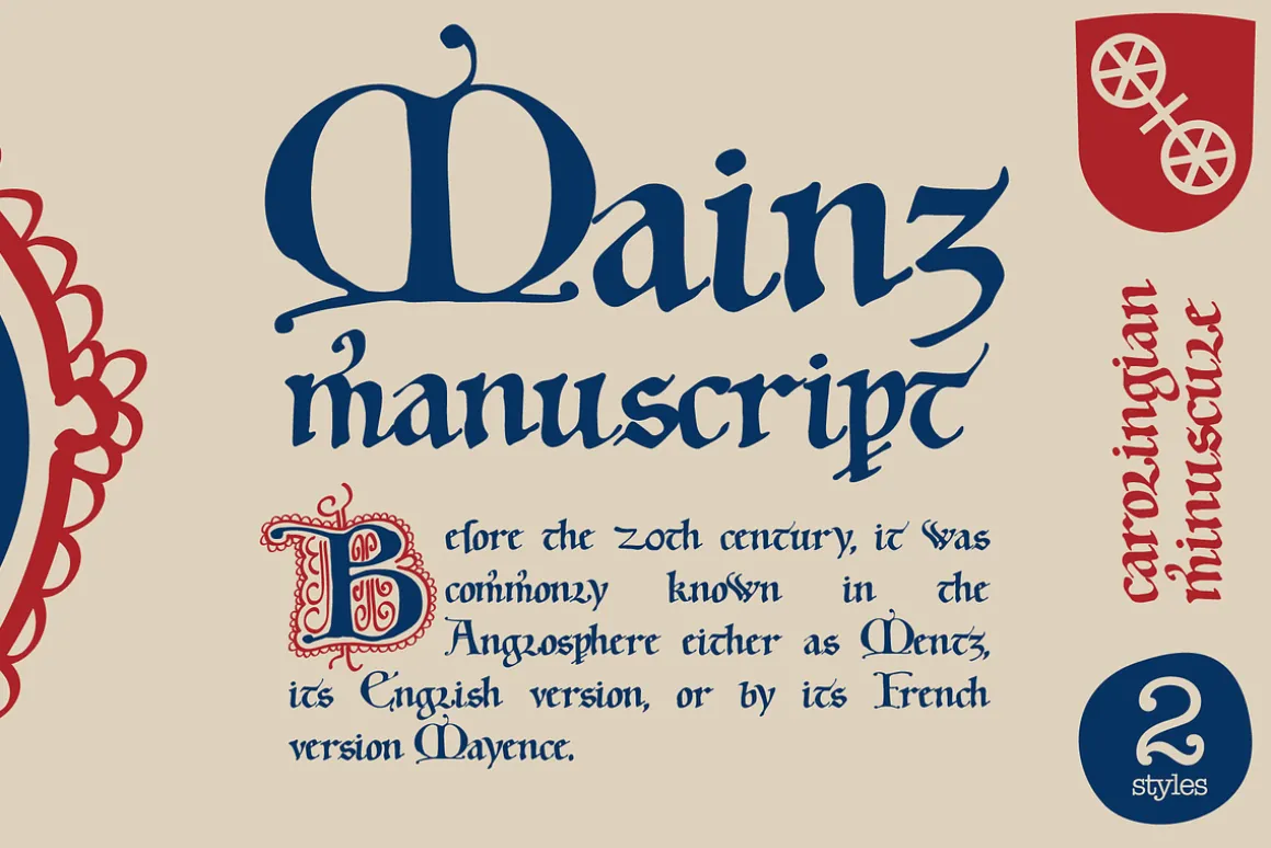 Mainz manuscript 2 fonts set