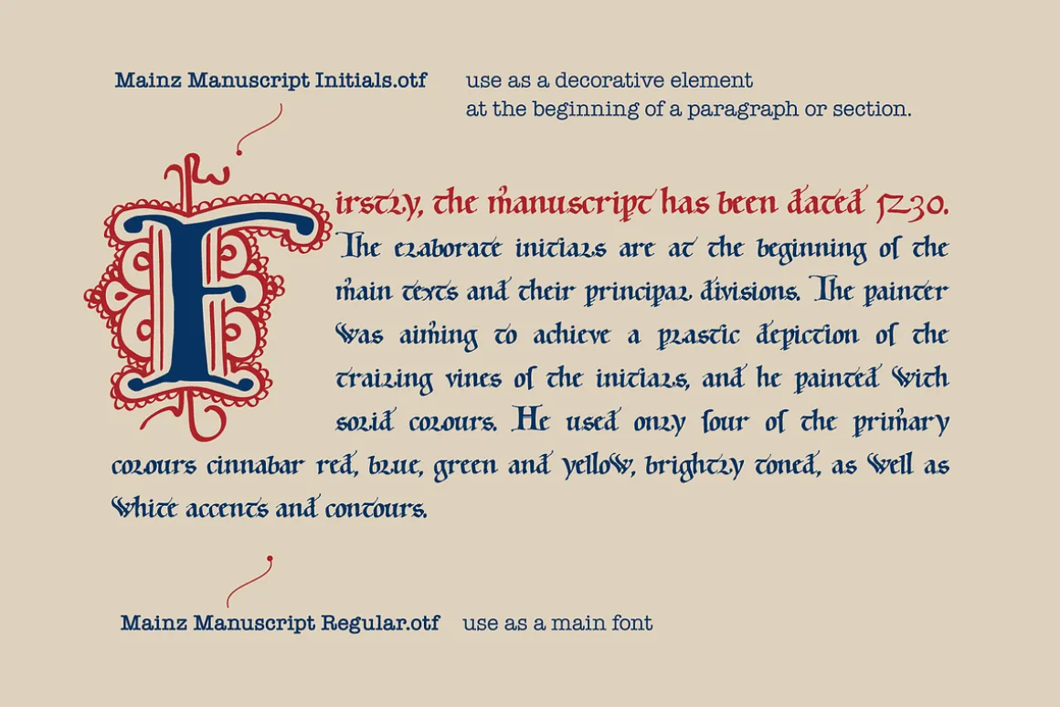 Mainz manuscript 2 fonts set