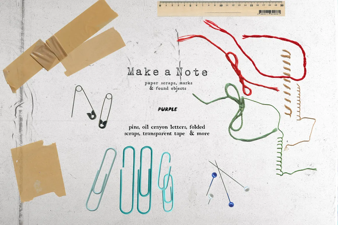 Make a Note Paper & Collage Elements