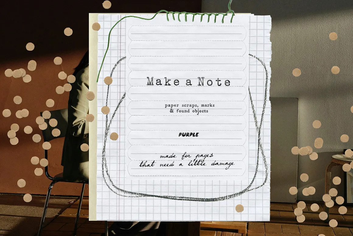 Make a Note Paper & Collage Elements
