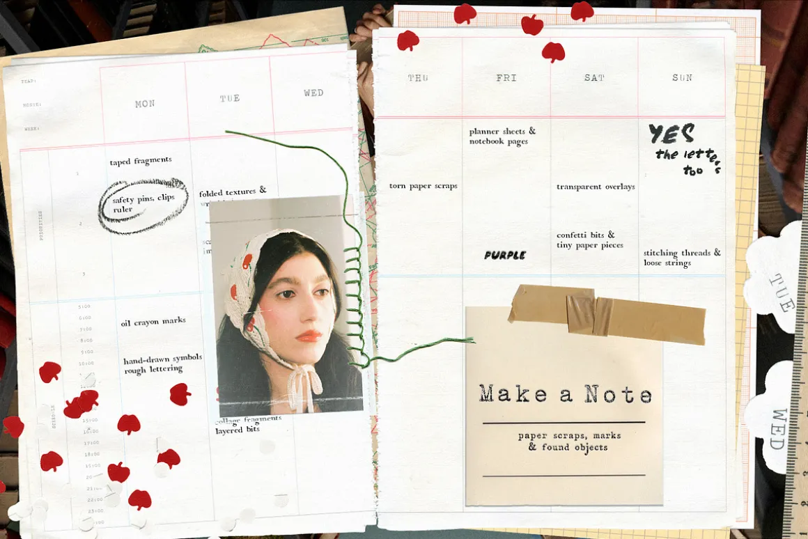 Make a Note Paper & Collage Elements