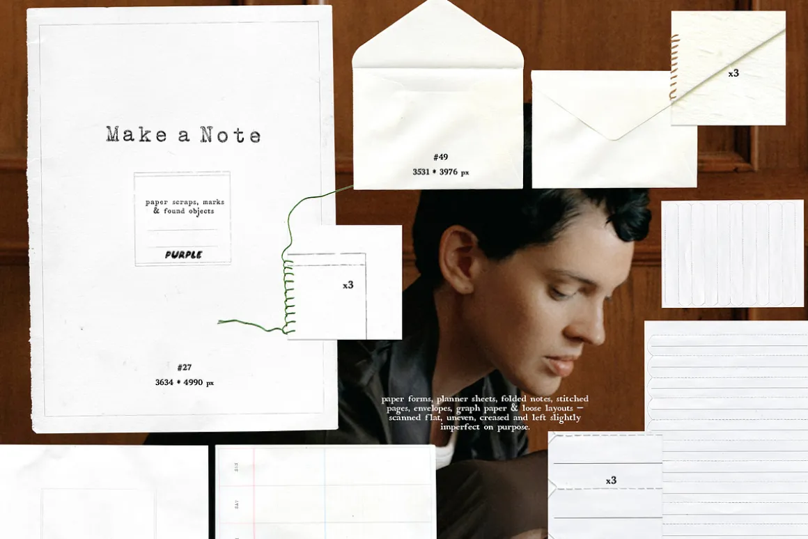 Make a Note Paper & Collage Elements