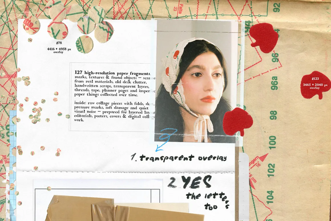 Make a Note Paper & Collage Elements