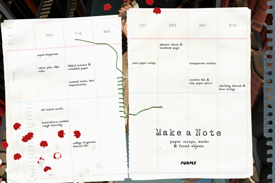 Make a Note Paper & Collage Elements