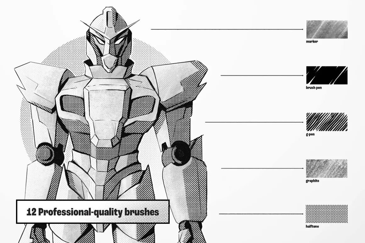 Manga and Anime Procreate Brushes