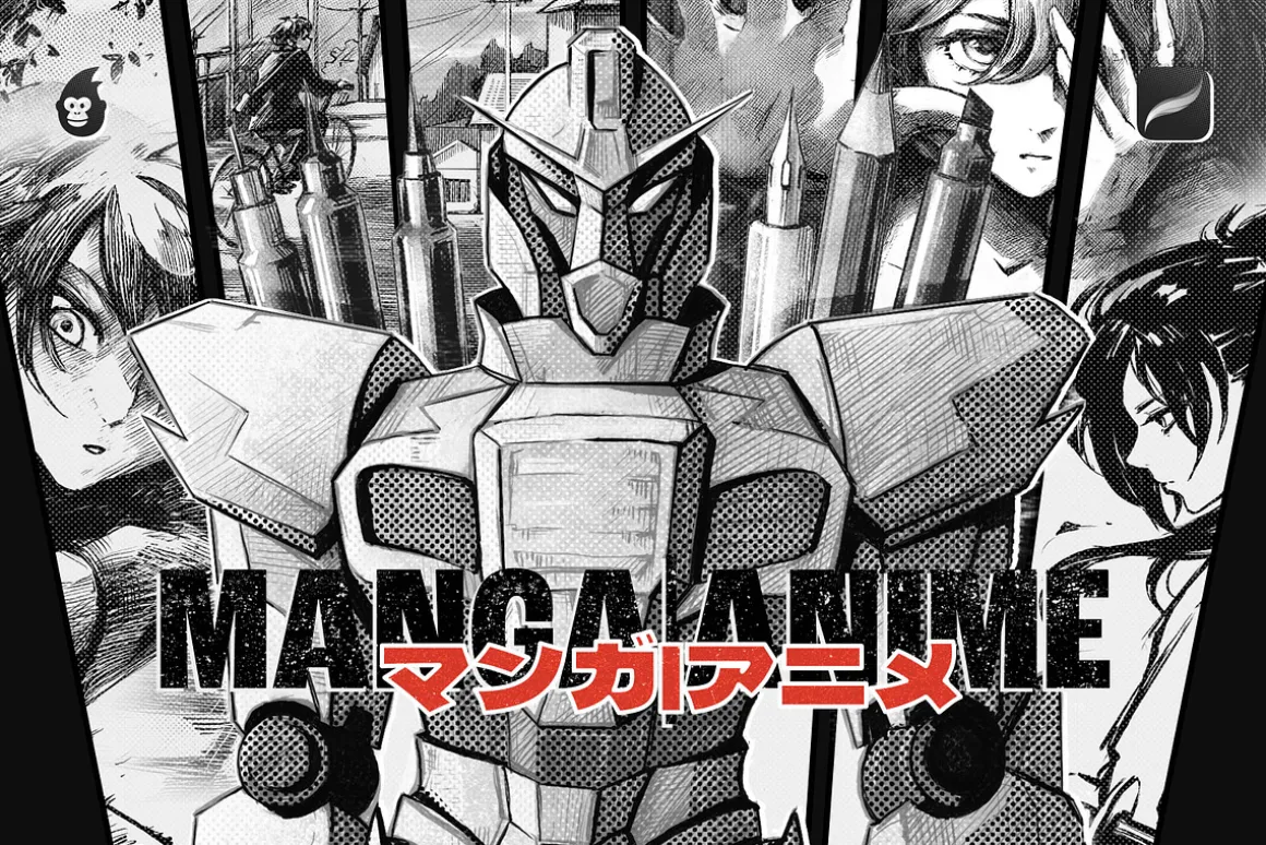 Manga and Anime Procreate Brushes