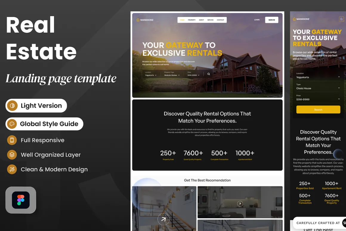 Manggonz - Real Estate Landing Page