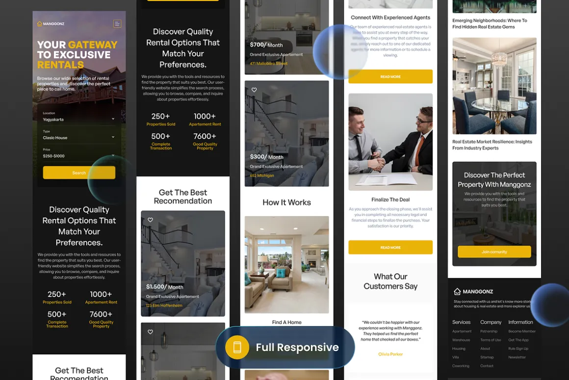 Manggonz - Real Estate Landing Page