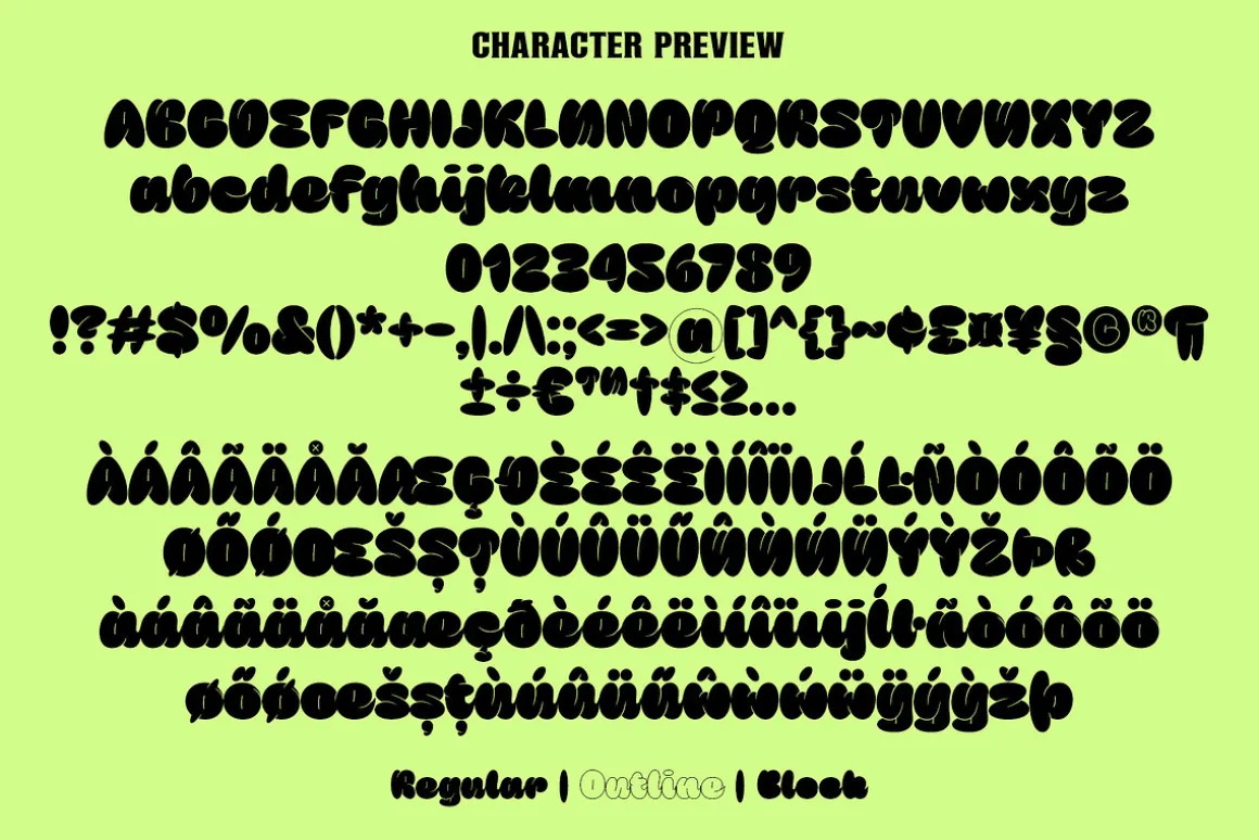 Mango Chunks | Bubble Font