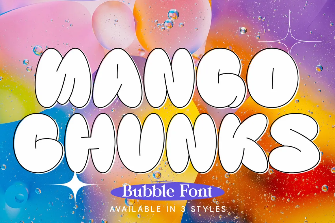 Mango Chunks | Bubble Font