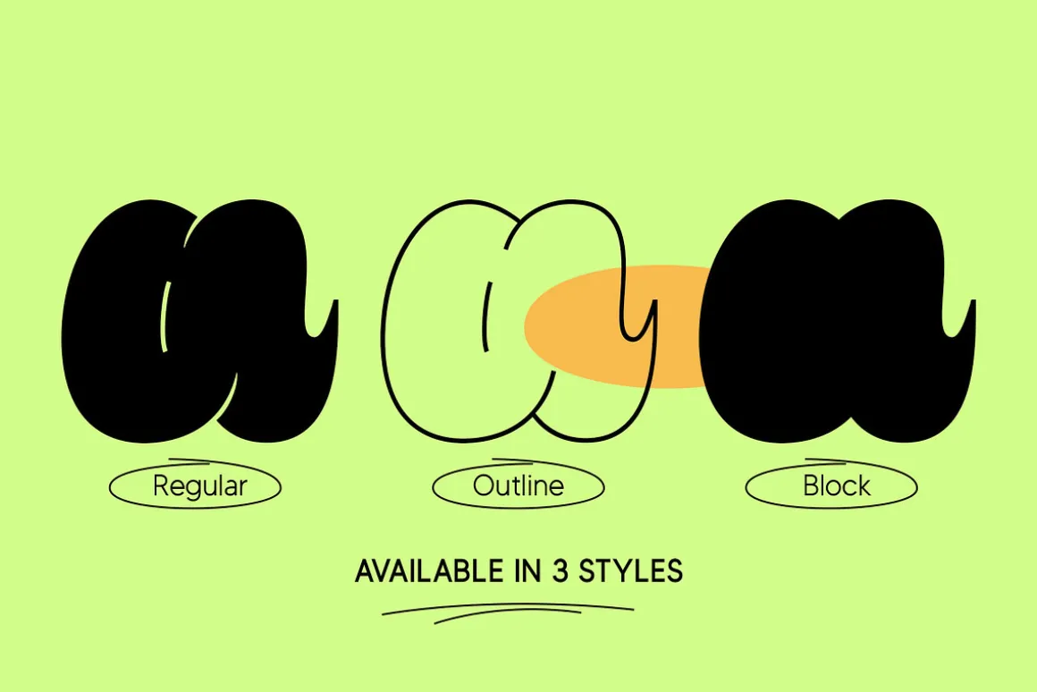 Mango Chunks | Bubble Font