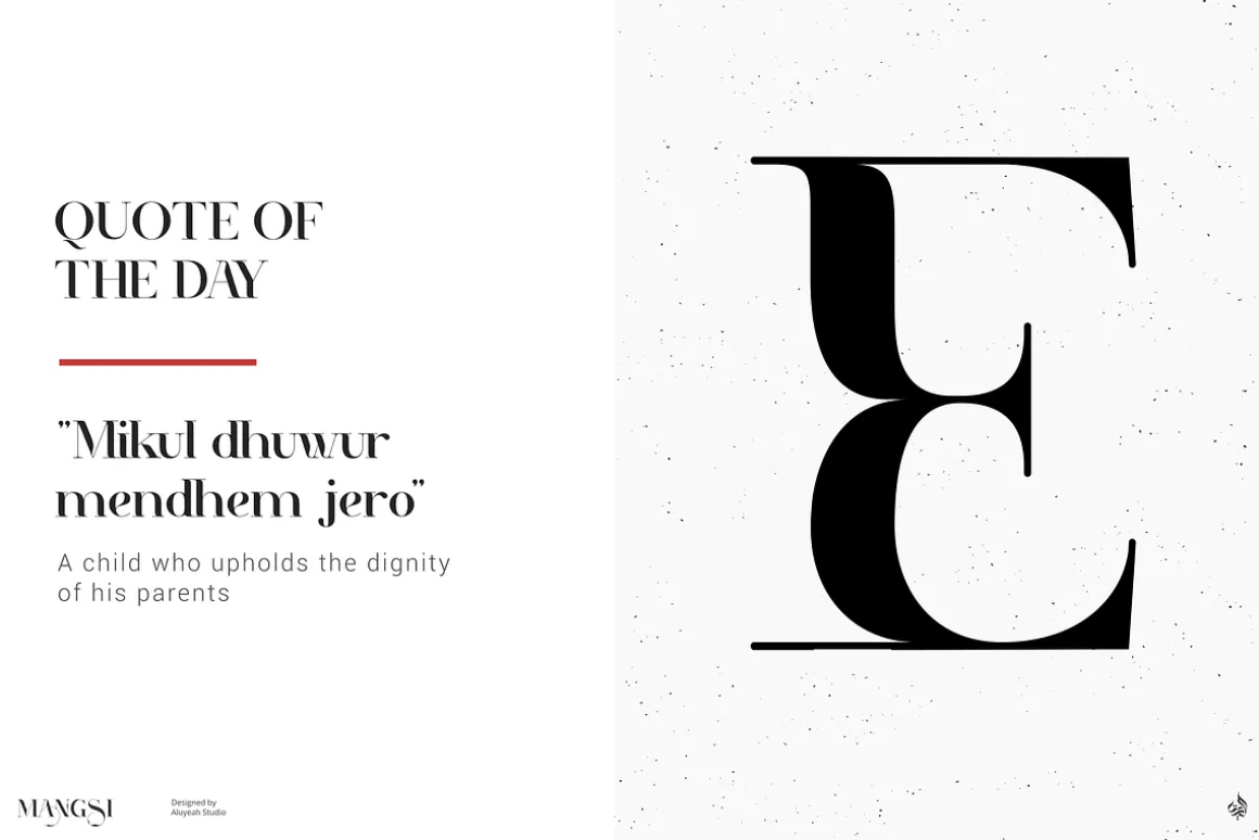Mangsi | Inked Display Typeface