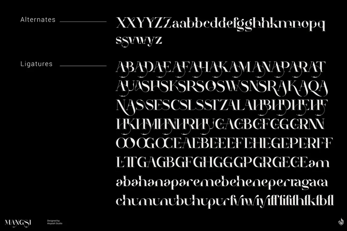 Mangsi | Inked Display Typeface