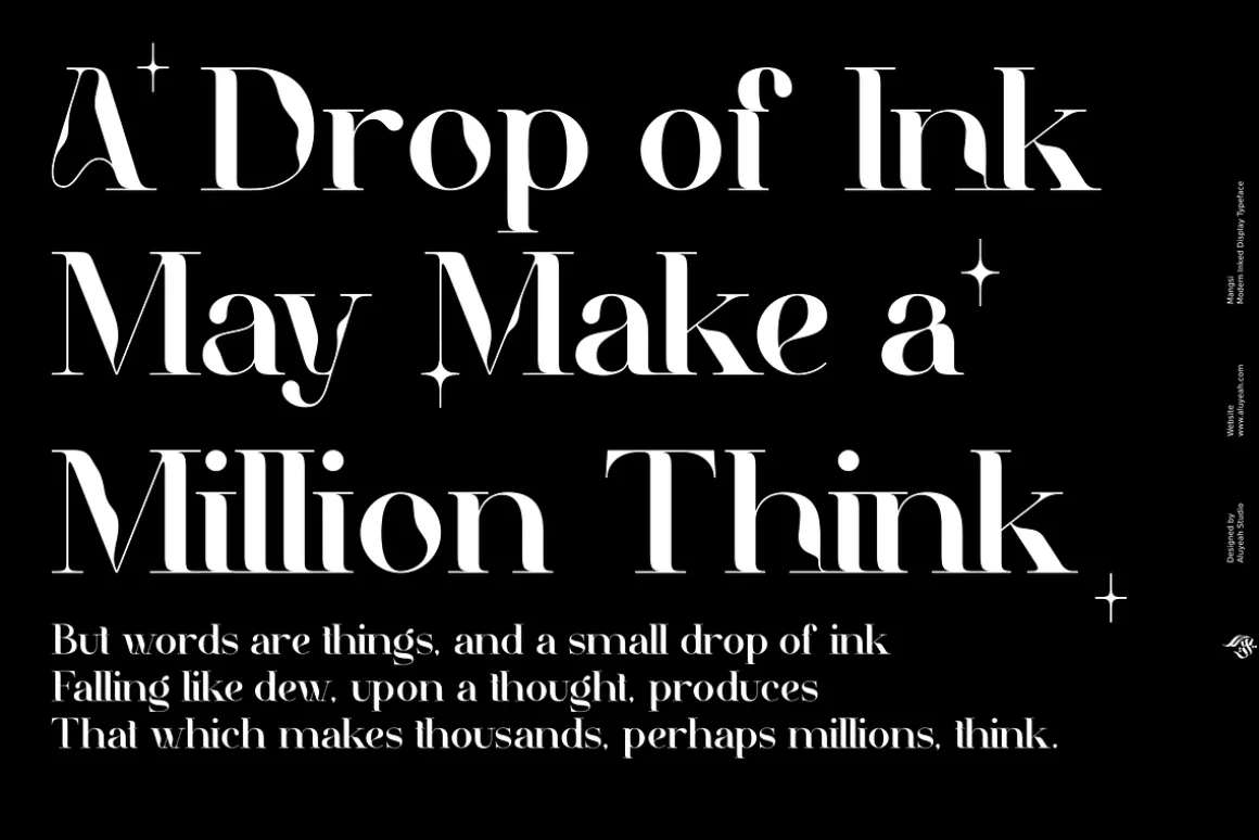 Mangsi | Inked Display Typeface