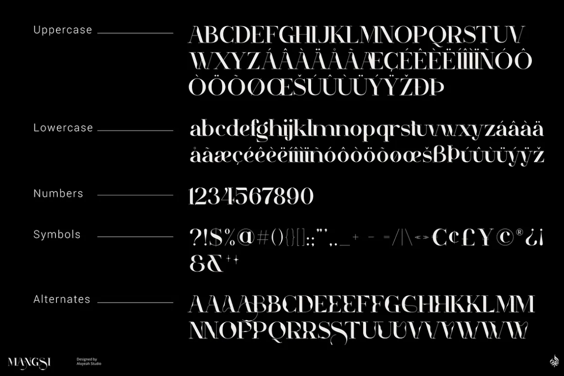 Mangsi | Inked Display Typeface