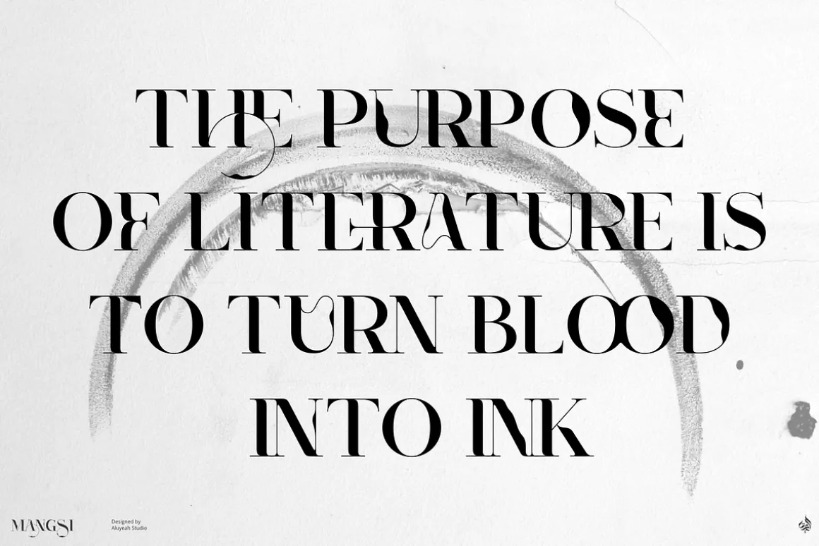 Mangsi | Inked Display Typeface