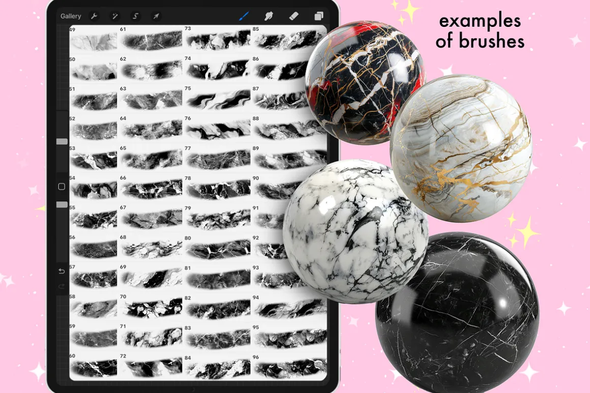 Marble Texture procreate brushes