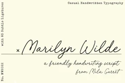 Marilyn Wilde Handwriting Script