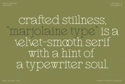 Marjolaine Type - A delicate Serif