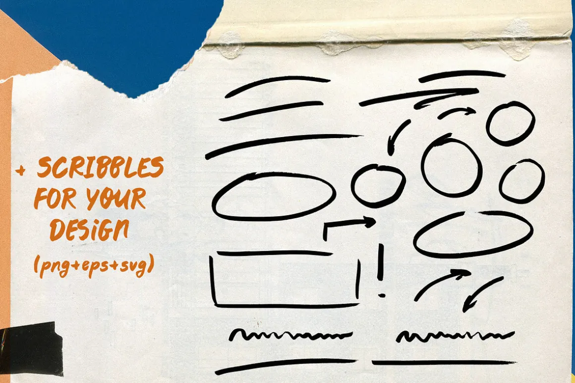 Marker font Mark the moment by hand