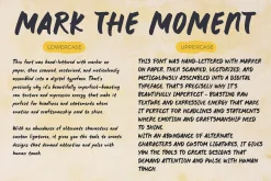 Marker font Mark the moment by hand