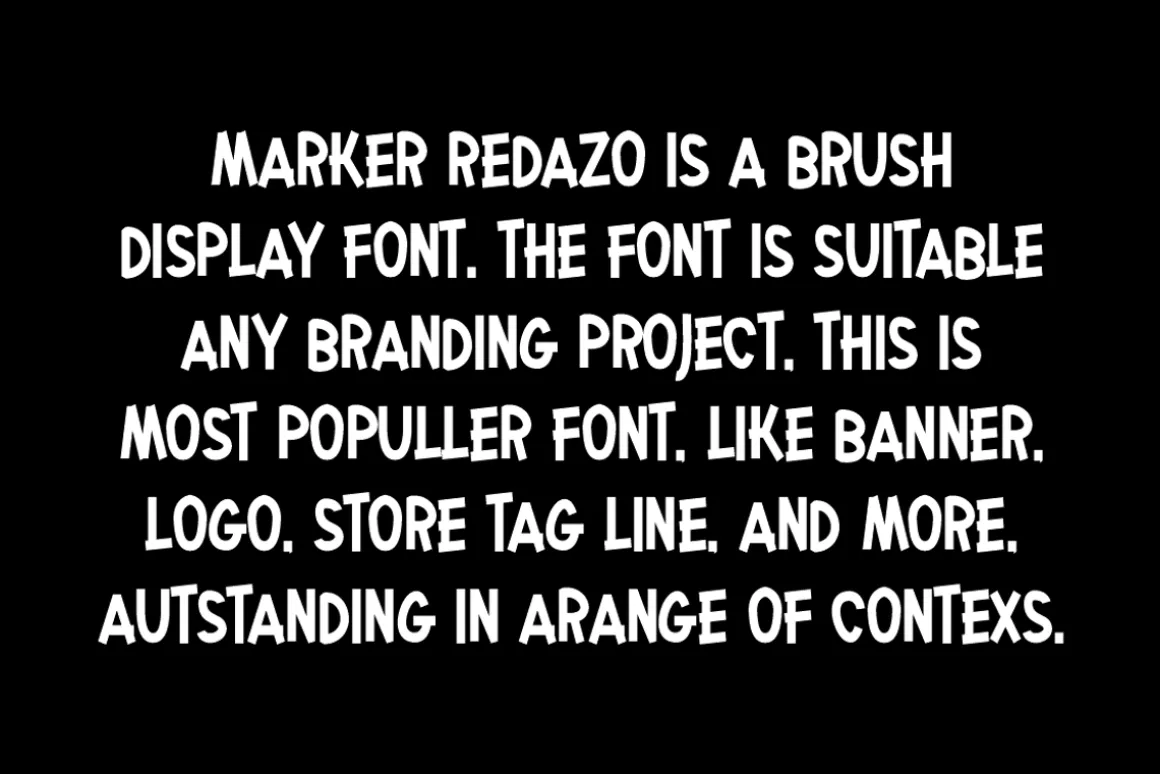 Marker Redazo - Chalk Font