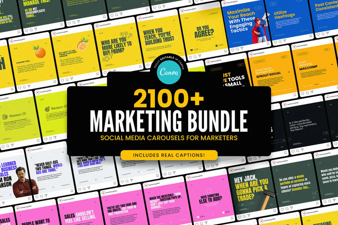 2100+ Marketing Social Media Bundle