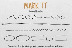 MARK IT marker handwritten font