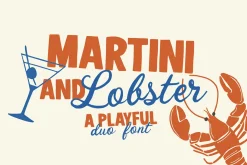 Martini & Lobster playful duo font