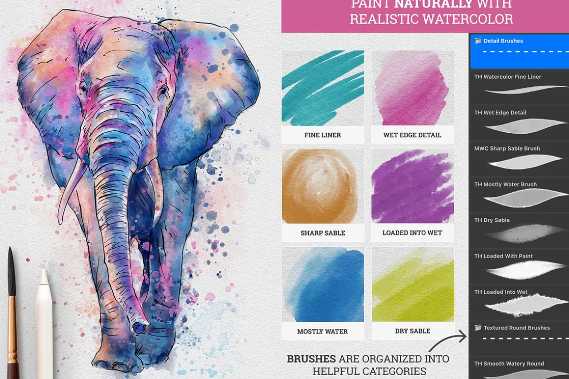 Master Watercolor Brushes - Ultimate