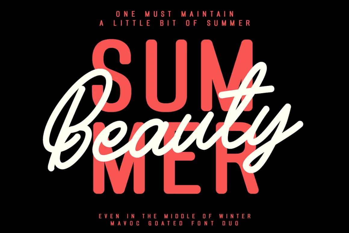 Mavoc Goated Script Sans Font Duo