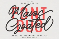 Mavoc Goated Script Sans Font Duo