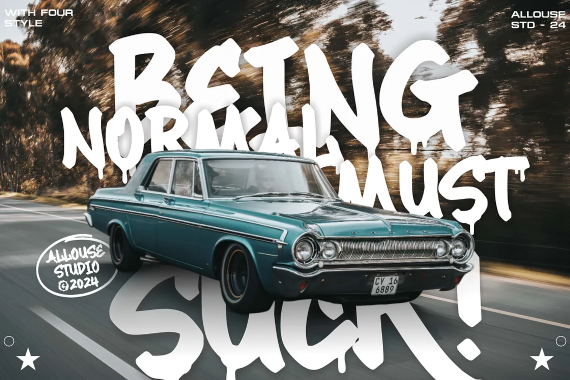 Maximback A Bold Graffiti Font