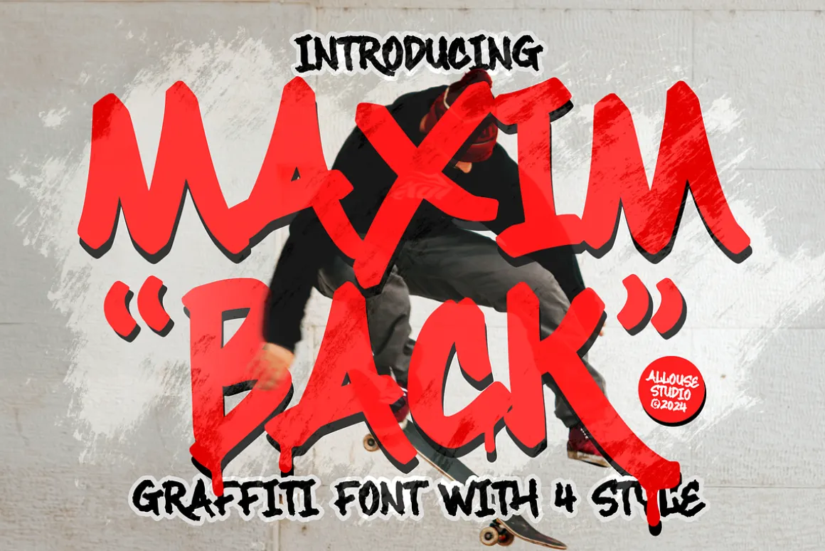 Maximback A Bold Graffiti Font