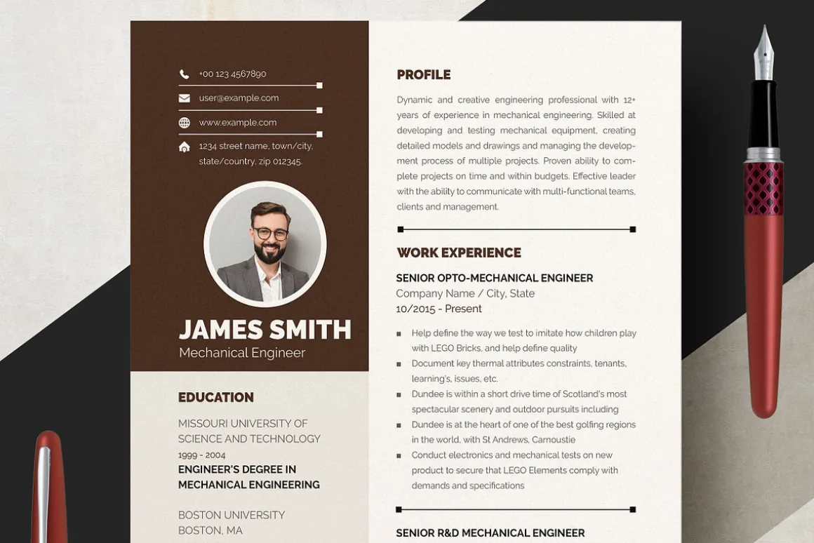 Mechanical Engineer CV Template