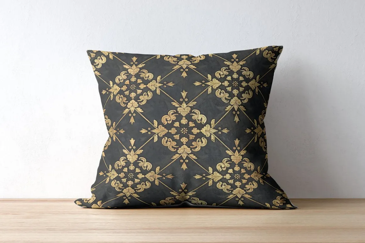 10 Medieval Black and Gold Patterns