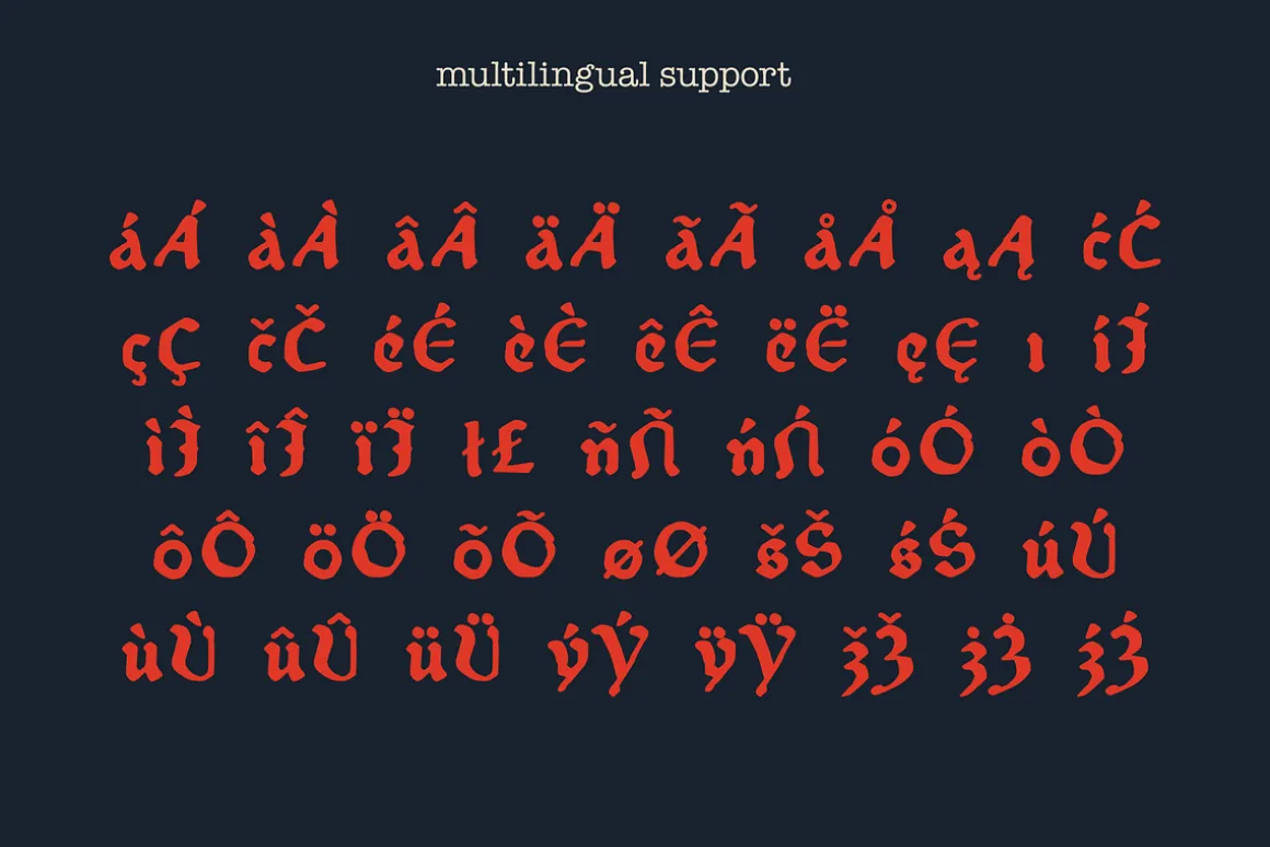 Medieval Grammar blackletter font