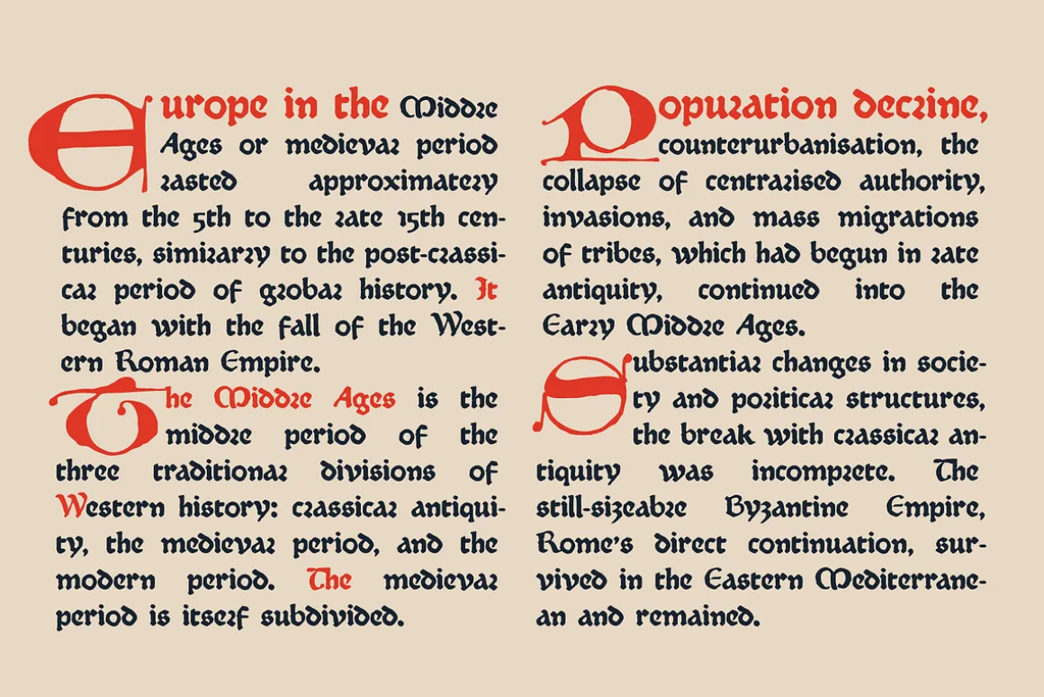 Medieval Grammar blackletter font