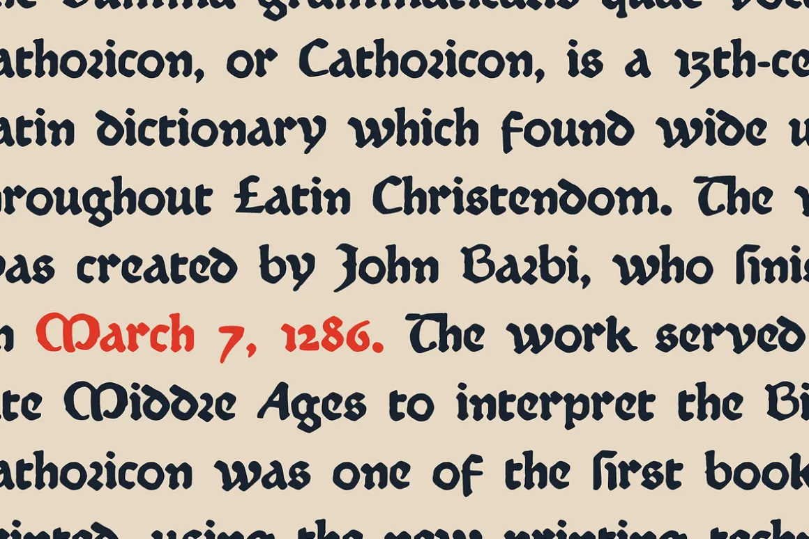 Medieval Grammar blackletter font