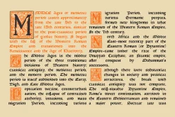 Medieval Leaves Colored initials set