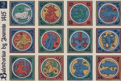 Medieval Zodiac Initials set