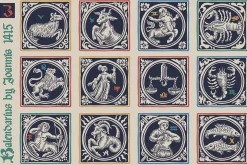 Medieval Zodiac Initials set
