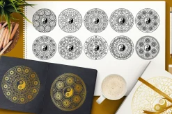 Meditation Mandala Symbols Set